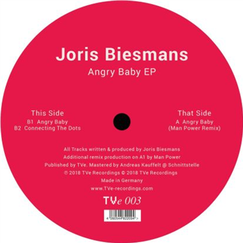 Joris Biesmans - Angry Baby EP - TVe Recordings