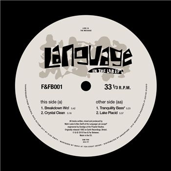 Language - In The Lab EP - Few and Far Between Language - In The Lab EP - Few and Far Between