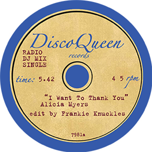 Frankie Knuckles Edits - Disco Queen Records