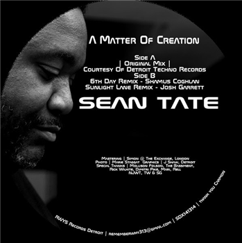 Sean Tate - A Matter Of Creation (Red Vinyl) - RWYS Records
