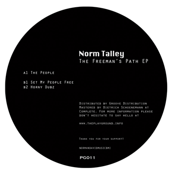 Norm Talley - THE FREEMANS PATH EP - Playground Norm Talley - THE FREEMANS PATH EP - Playground