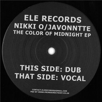 Nikki O / Javonntte - The Color of Midnight - ELE RECORDS Nikki O / Javonntte - The Color of Midnight - ELE RECORDS