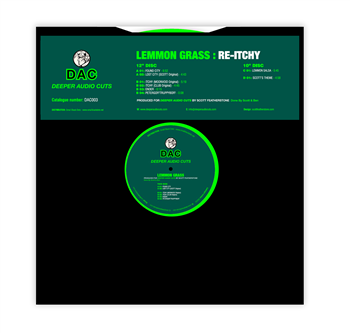 Lemmon Grass - Re-Itchy EP FORMAT: 12" (Lime Green) + 10" (Dark Green) - DEEPER AUDIO CUTS Lemmon Grass - Re-Itchy EP FORMAT: 12" (Lime Green) + 10" (Dark Green) - DEEPER AUDIO CUTS