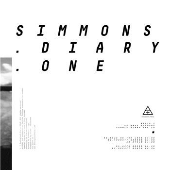 Rolando Simmons - Summer Diary One EP - Analogical Force