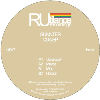 Gunnter - CDA EP - RUTILANCE RECORDINGS