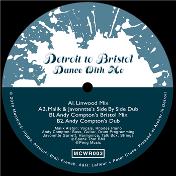 Detroit To Bristol (aka Malik Alston, Javonntte, & Andy Compton) - Dance With Me - MOTORCITY WINE RECORDINGS Detroit To Bristol (aka Malik Alston, Javonntte, & Andy Compton) - Dance With Me - MOTORCITY WINE RECORDINGS