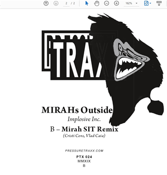 Implosive Inc. - MIRAHs Outside EP (incl. SIT Remix) - PRESSURE TRAXX