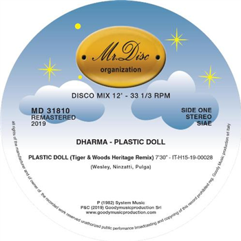 DHARMA “Plastic Doll“ (Remastered 2019) incl. Tiger & Woods Remix - MR DISC ORGANISATION