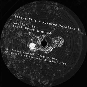 Kalter Ende - Altered Versions EP - Black Brook Limited