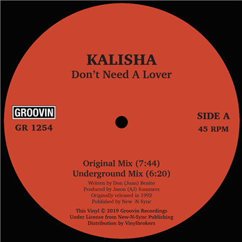 KALISHA - DONT NEED A LOVER - Groovin Recordings