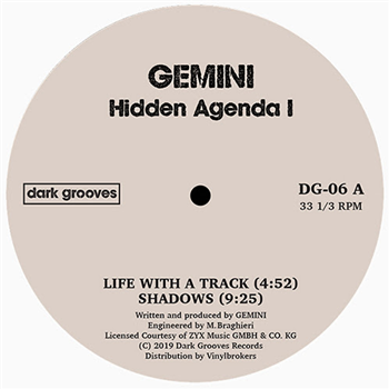 GEMINI / SPENCER KINCY - Hidden Agenda / Tangled Thoughts - Dark Groove Records GEMINI / SPENCER KINCY - Hidden Agenda / Tangled Thoughts - Dark Groove Records