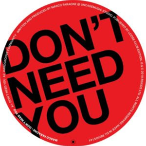 Marco Faraone - Dont Need You - Rekids