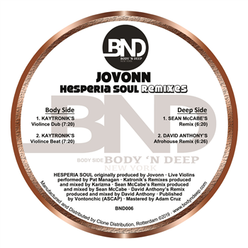 Jovonn - Hesperia Soul (Remixes) - Body N Deep
