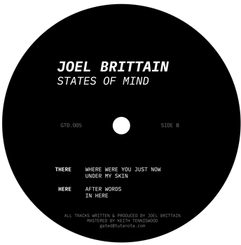 Joel Brittain - States Of Mind EP - Gated Recordings