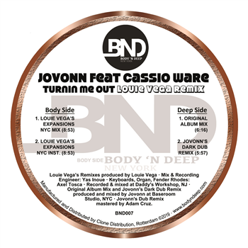 Jovonn - Turnin Me Out Feat. Casioware (inc. Louie Vega Remix) - Body N Deep