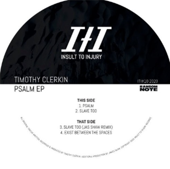 Timothy Clerkin - Psalm EP (Hand Stamped) - Insult To Injury