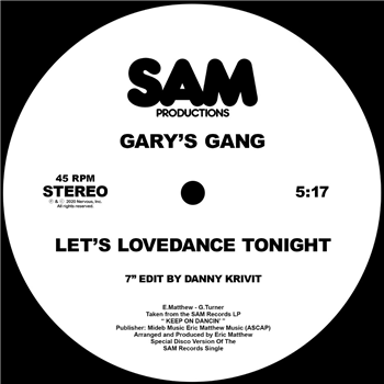 Garys Gang / Convertion - Lets Lovedance Tonight / Lets Do It (Danny Krivit 7" Edits) - SAM RECORDS