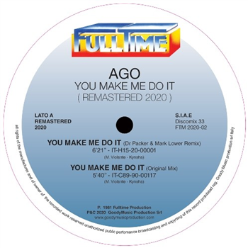 AGO - you make me do it (Red Transparent Vinyl) - Fulltime Production