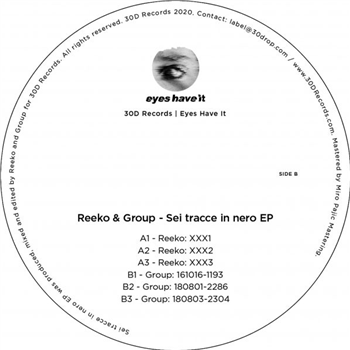 Reeko & Group - Sei tracce in nero EP - 30 Drop I Eyes Have It