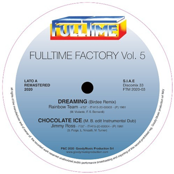 RAINBOW TEAM / JIMMY ROSS / TRANCE / I.C. BELL "Fulltime Factory
volume 5 - CLEAR vinyl 12" - Fulltime Production RAINBOW TEAM / JIMMY ROSS / TRANCE / I.C. BELL "Fulltime Factory
volume 5 - CLEAR vinyl 12" - Fulltime Production