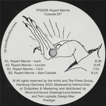 Rupert Marnie - Catwalk Ep (12” Vinyl + Poster) - The Press Group Rupert Marnie - Catwalk Ep (12” Vinyl + Poster) - The Press Group