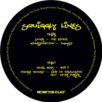 VARIOUS ARTISTS - SQUIGGLY LINES (YELLOW MARBLED VINYL) - SCIENCE CULT