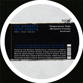 Tim Burgess & Peter Gordon - Temperature High (benjamin Freeney Versions) - Foom Tim Burgess & Peter Gordon - Temperature High (benjamin Freeney Versions) - Foom