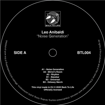 Leo Anibaldi - Noise Generation (White Vinyl) - Back To Life