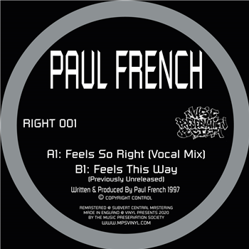 Paul French - Feels So Right - Music Preservation Society