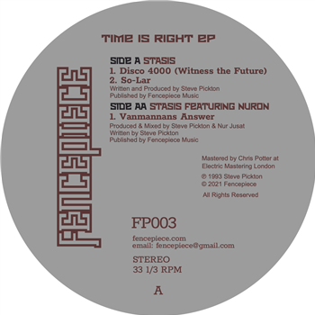 Stasis - Time is Right EP - Fencepiece Music