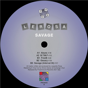Lerosa - Savage(Repress with printed center labels) - Propersound