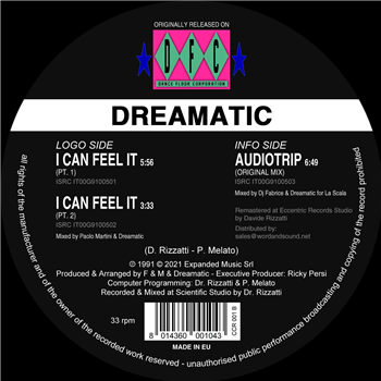 Dreamatic - I Can Feel It (Orange Vinyl) - Club Culture Rarities -Dfc