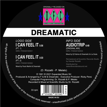 Dreamatic - I Can Feel It (Orange Vinyl) - Club Culture Rarities -Dfc Dreamatic - I Can Feel It (Orange Vinyl) - Club Culture Rarities -Dfc
