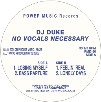 DJ Duke - NO Vocals Necessary - Power Music Records