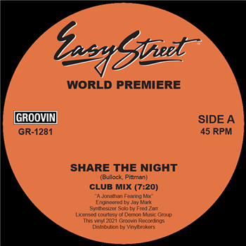 WORLD PREMIERE - SHARE THE NIGHT - Groovin Recordings