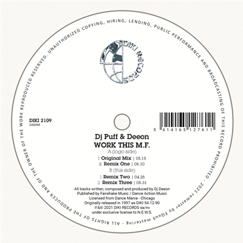 DJ PUFF & DEEON - WORK THIS M.F. - DIKI
