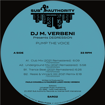 Dj M. Verbeni - Pump The Voice - Sub Authority Records