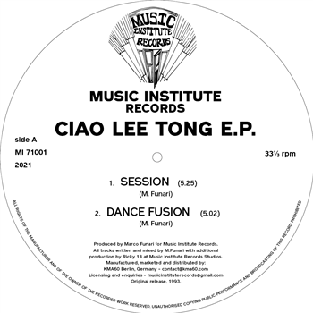 Ciao Lee Tong - Ciao Lee Tong EP - MUSIC INSTITUTE RECORDS