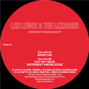 Len Lewis & The Lexicons - Different Knowledge EP - 666 Recordings