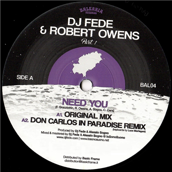 Dj Fede & Robert Owens - Need You - Balearia Records