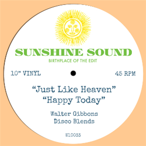 WALTER GIBBONS DISCO BLENDS 10" - SUNSHINE SOUND