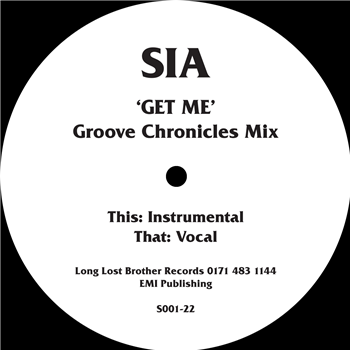 S.I.A - Get Me (Groove Chronicles Remix) - Long Lost Brother Records S.I.A - Get Me (Groove Chronicles Remix) - Long Lost Brother Records