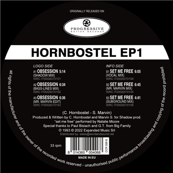HORNBOSTEL - HORBOSTEL E.P. 1 (BLUE 180G Vinyl) - Club Culture Rarities -Dfc