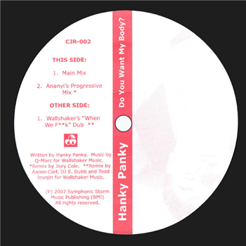 Hanky Panky – Do You Want My Body? - Cherry Juice Recordings