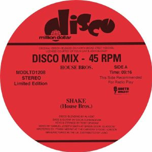 HOUSE BROS - Shake (180 gram) - Million Dollar Disco