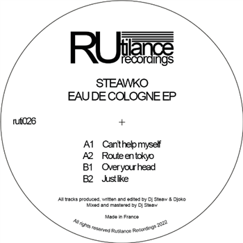 Steawko - Eau de Cologne EP (Crystal clear blue vinyl) - RUTILANCE RECORDINGS