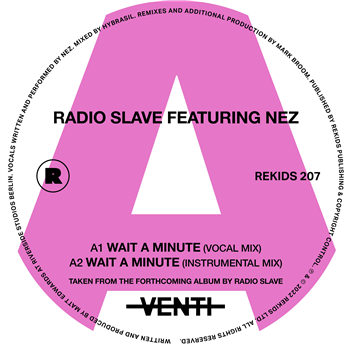 Radio Slave feat. Nez - Wait A Minute (Incl. Mark Broom Remixes) - Rekids