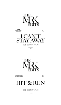 Mr. K - Edits by Mr. K - I Cant Stay Away - Most Excellent Limited NYC