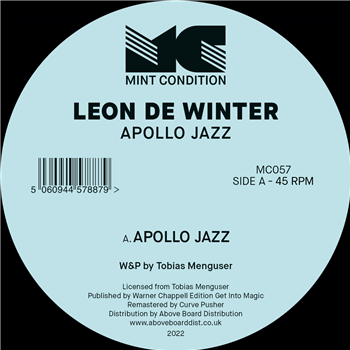Leon De Winter - Apollo Jazz - MINT CONDITION