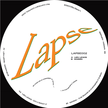 Len Lewis / Mariiin - LAPSE002 - Lapse Records Len Lewis / Mariiin - LAPSE002 - Lapse Records